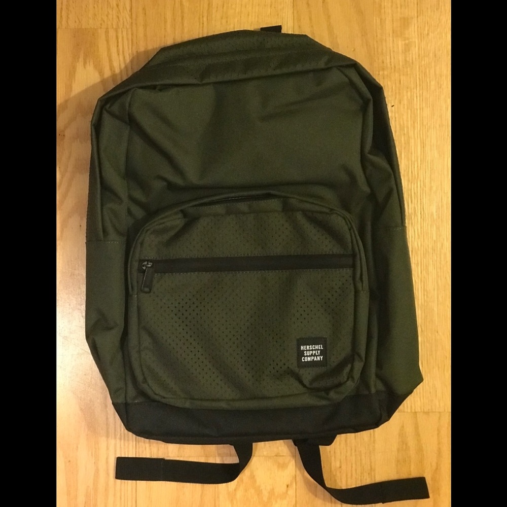 Hershel Green backpack with laptop sleeve